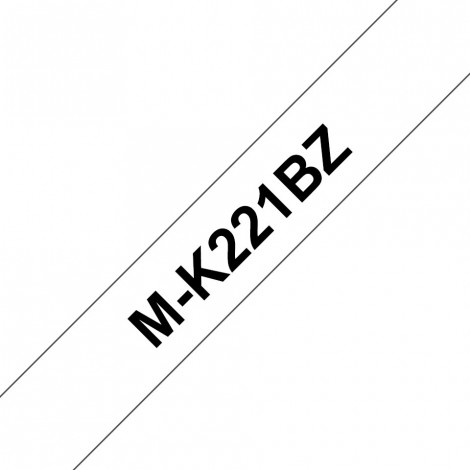 Brother MK221BZ Nastro tipo M per PT-55/80, 9mm x 8m, nero su bianco - C92B61000