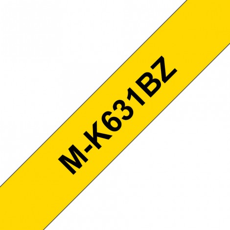 Brother MK631BZ Nastro tipo M per PT-55/80, 12mm x 8m, nero su giallo - C92B61003