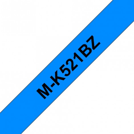Brother MK521BZ Nastro tipo M per PT-55/80, 9mm x 8m, nero su blu - C92B61020
