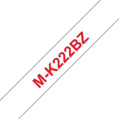 Brother MK222BZ Nastro tipo M per PT-55/80, 9mm x 8m, rosso su bianco - C92B61021