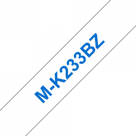 Brother MK233BZ Nastro tipo M per PT-55/80, 12mm x 8m, blu su bianco - C92B61025
