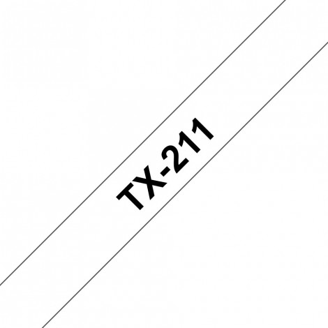 Brother TX211 Nastro tipo TX per PT-30/8000, 6mm x 15m, nero su bianco - C92B61126