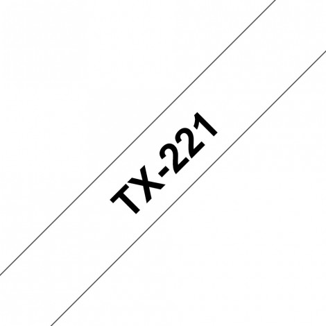 Brother TX221 Nastro tipo TX per PT-30/8000, 9mm x 15m, nero su bianco - C92B61127