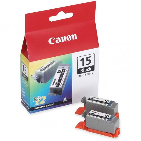 Canon BCI15BK cartuccia twinpack inchiostro nero per PIXMA IP 90 (2x5,3ml) 1Conf. - 8190A002 - C92C22195