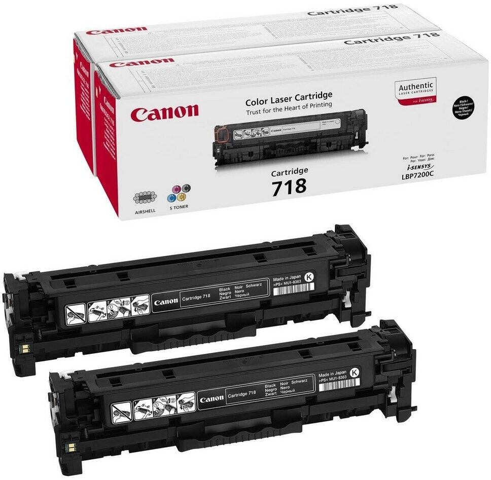 Canon 718BK Toner twinpack nero per I-SENSYS LBP 7200CDN (2x3.400pg) 1Conf. - 2662B005 - C92C33224