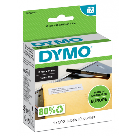 Dymo S0722550 Rotolo 500 etichette adesive multiuso (19mmx51mm) 1rot. - C92DY1515