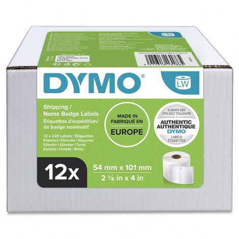 Dymo S0722420 Rotolo 2.640 etichette adesive per badge (54mmx101mm) 12rot. - C92DY1542