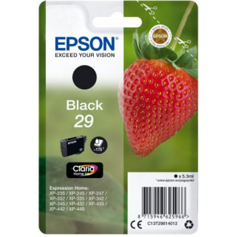 Epson T2981 Cartuccia inchiostro nero per EXPRESSION HOME XP 235 (5,3ml) 1pz - C13T29814012 - C92E20101