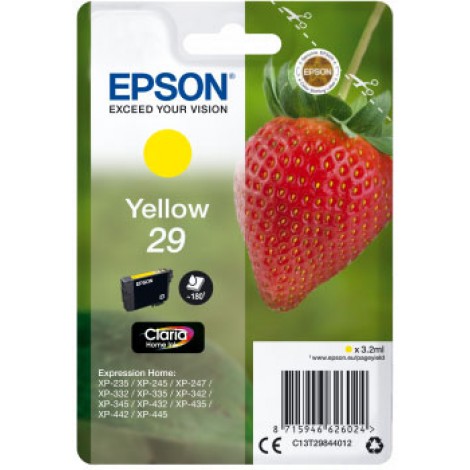 Epson T2984 Cartuccia inchiostro giallo per EXPRESSION HOME XP 235 (3,2ml) 1pz - C13T29844012 - C92E20104