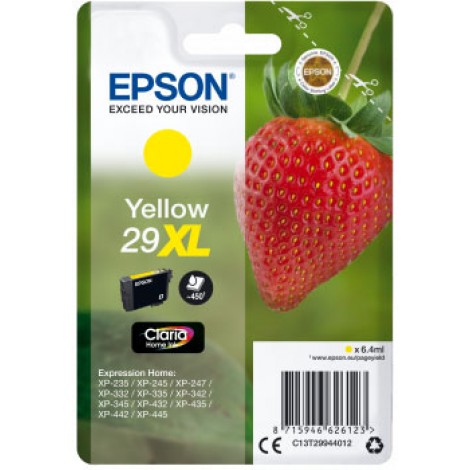 Epson T2994 XL Cartuccia inchiostro giallo per EXPRESSION HOME XP 235 (6,4ml) 1pz - C13T29944012 - C92E20109