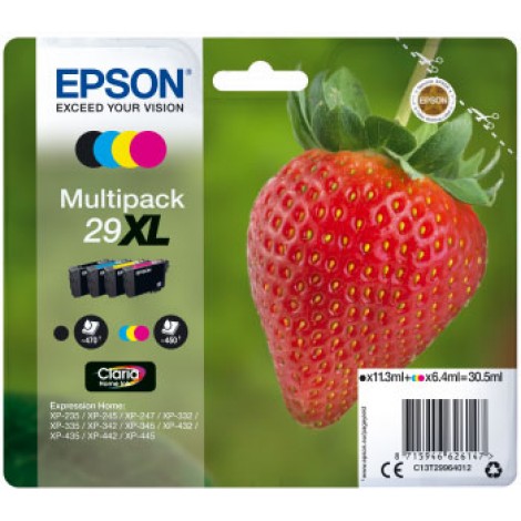 Epson T2996 Cartuccia inchiostro nero e colore per EXPRESSION HOME XP 235 (1x470pg - 3x450pg) 1Conf. - C13T29964012 - C92E20110