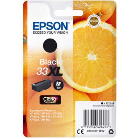 Epson T3351 XL Cartuccia inchiostro nero per EXPRESSION PREMIUM XP 530 (12,2ml) 1pz - C13T33514012 - C92E20117