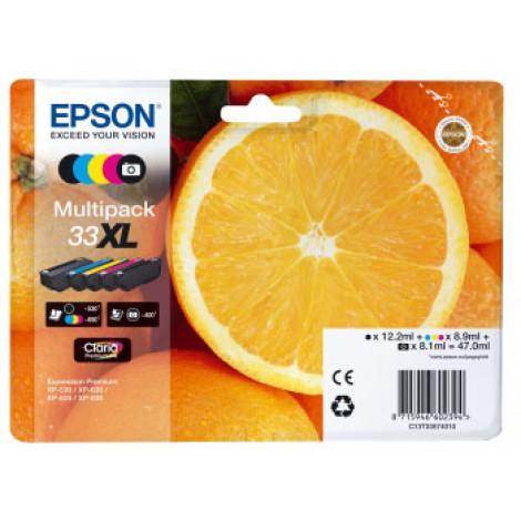 Epson T3357 Cartuccia inchiostro nero e colore per EXPRESSION PREMIUM XP 530 (1x530pg - 3x650pg) 1Conf. - C13T33574011 - C92E20119