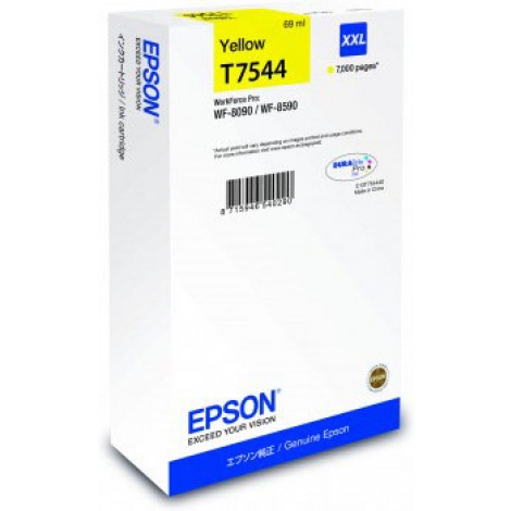 Epson T7544 Cartuccia inchiostro giallo per WORKFORCE WF 8090 (69ml) 1pz - C13T754440 - C92E20134