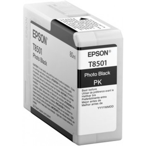 Epson T8501 Cartuccia inchiostro nero per SURECOLOR SC P800 (80ml) 1pz - C13T850100 - C92E20176