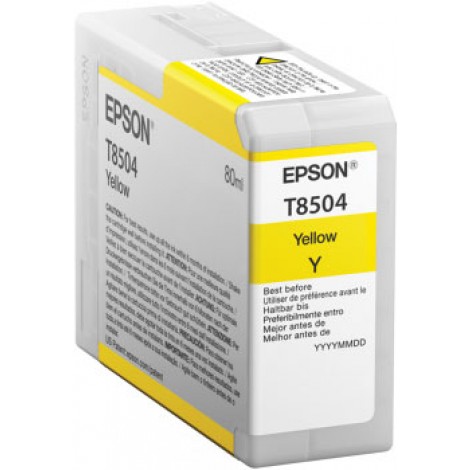 Epson T8504 Cartuccia inchiostro giallo per SURECOLOR SC P800 (80ml) 1pz - C13T850400 - C92E20179