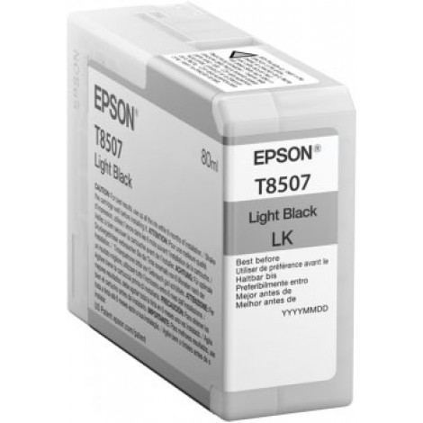 Epson T8507 Cartuccia inchiostro nero chiaro per SURECOLOR SC P800 (80ml) 1pz - C13T850700 - C92E20182