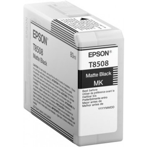 Epson T8508 Cartuccia inchiostro nero opaco per SURECOLOR SC P800 (80ml) 1pz - C13T85080N - C92E20183