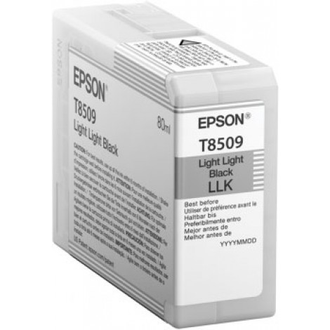 Epson T8509 Cartuccia inchiostro nero chiaro chiaro per SURECOLOR SC P800 (80ml) 1pz - C13T850900 - C92E20184
