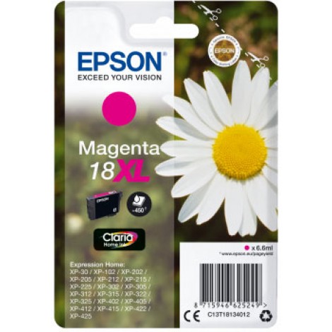 Epson 18 XL Cartuccia inchiostro magenta per EXPRESSION HOME XP 30 (450pg) 1pz - C13T18134012 - C92E22127