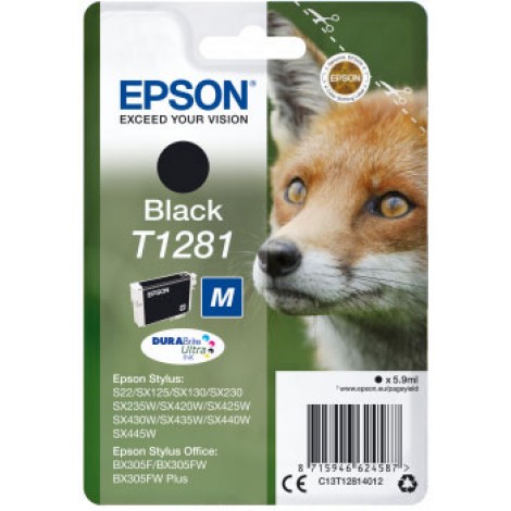 Epson T1281 Cartuccia inchiostro nero per STYLUS S 22 (6ml) 1pz - C13T12814012 - C92E22160