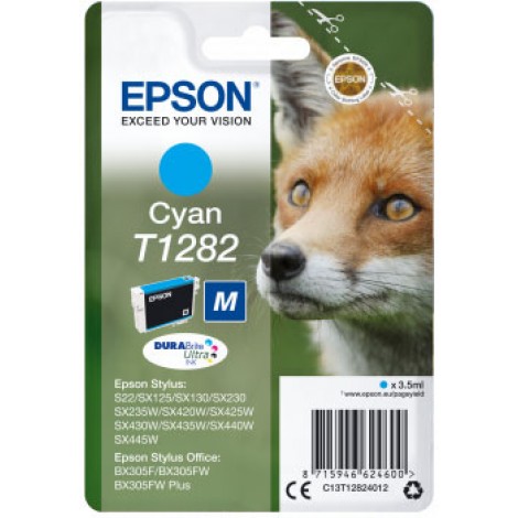 Epson T1282 Cartuccia inchiostro ciano per STYLUS S 22 (3,5ml) 1pz - C13T12824012 - C92E22161