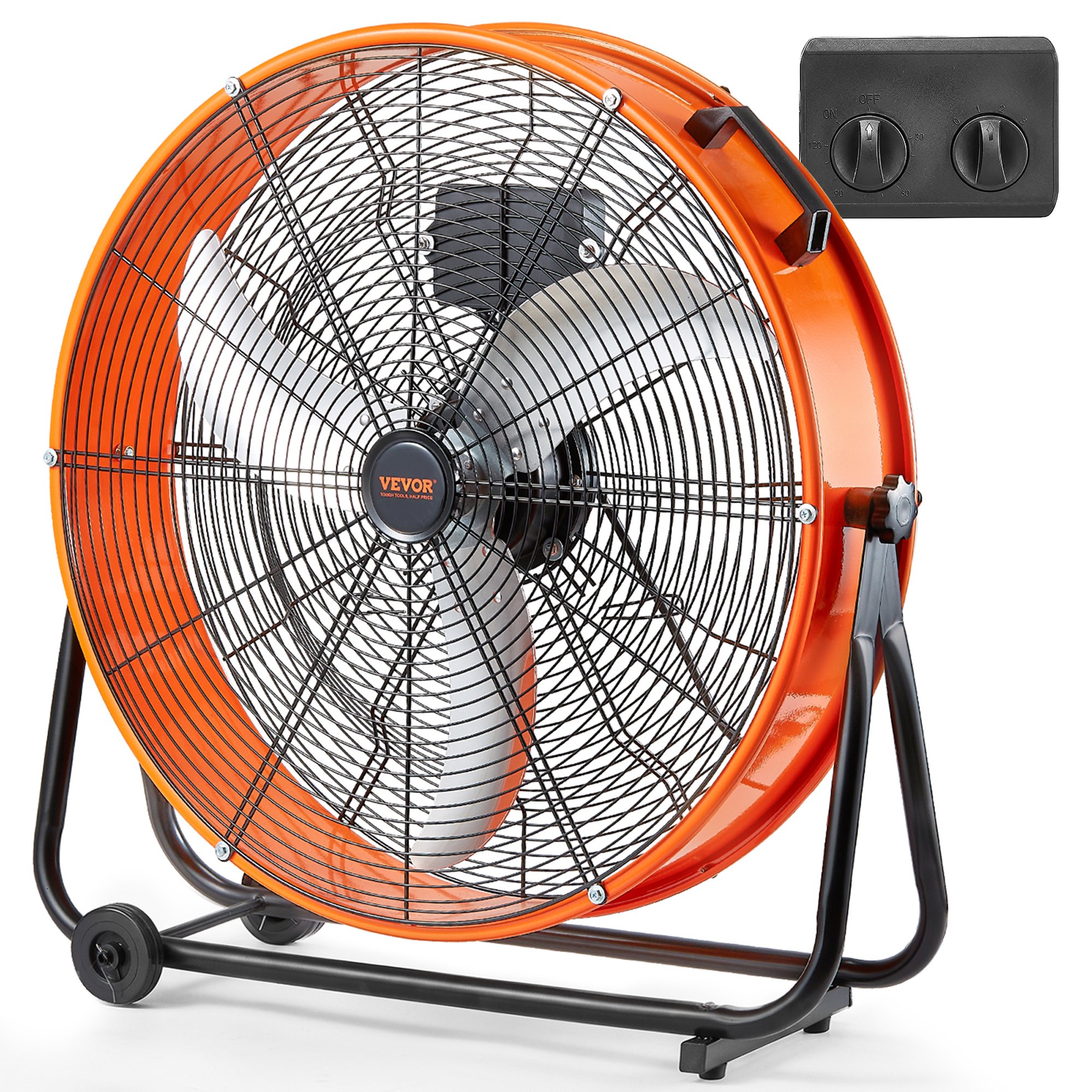 Ventilatore a Tamburo,  Industriale ad Alta Velocità 609 mm, 3 Velocità con Inclinazione Regolabile 360° -  C92IN609