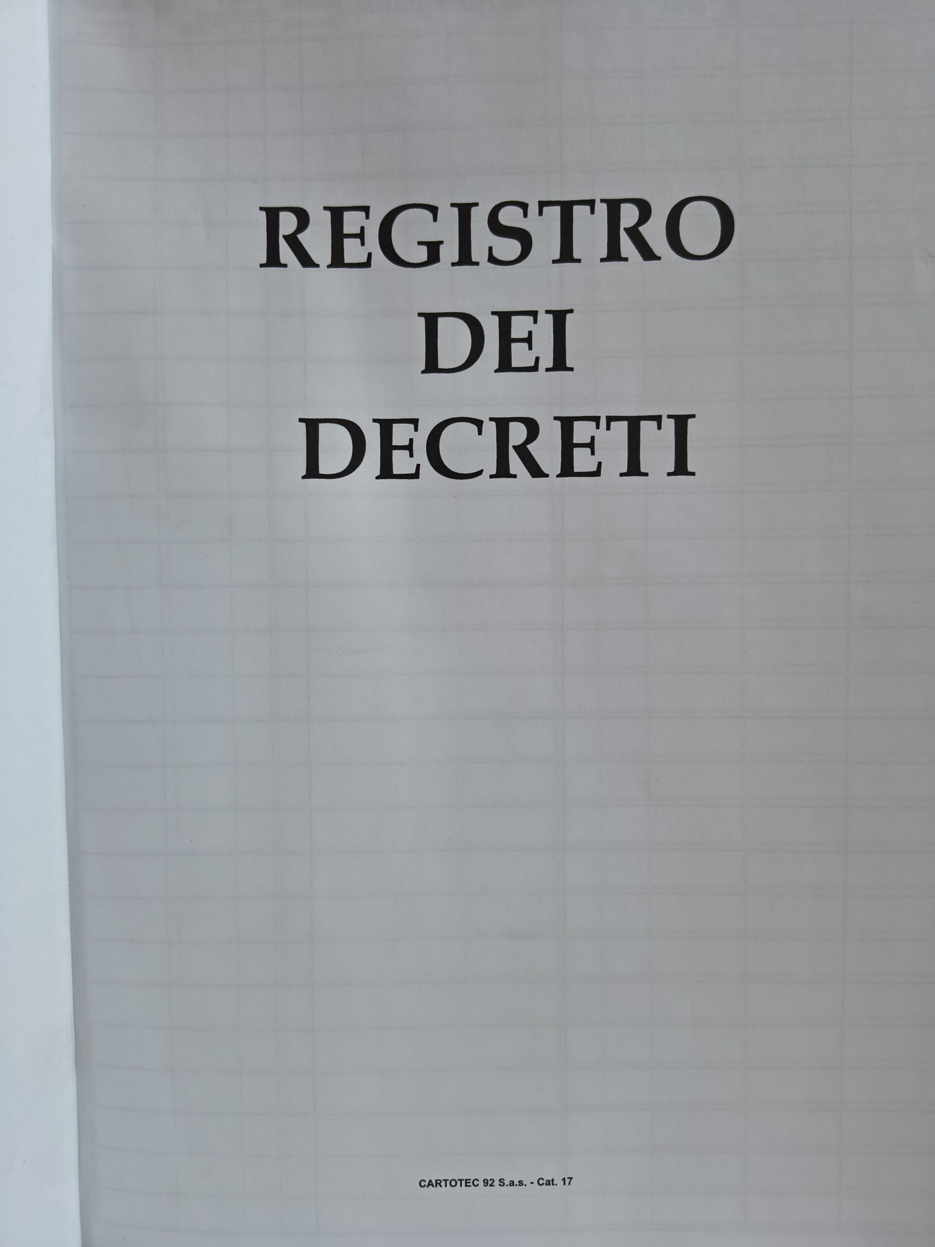 Cartotec Registro dei decreti con copertina 1/2 tela, cat. 17 - C92CAT17 - immagine 2