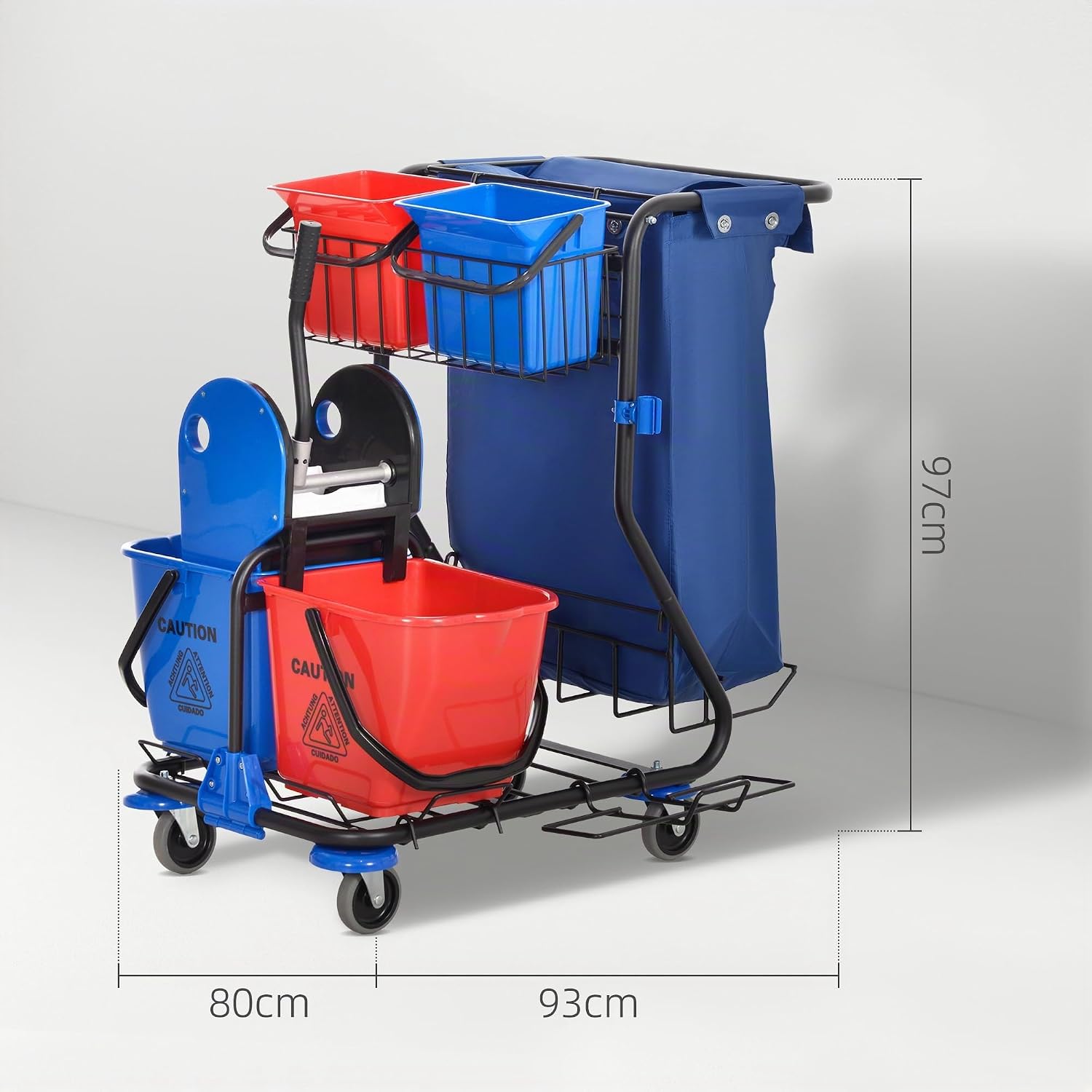 HomCom Carrello professionale multiuso per pulizia