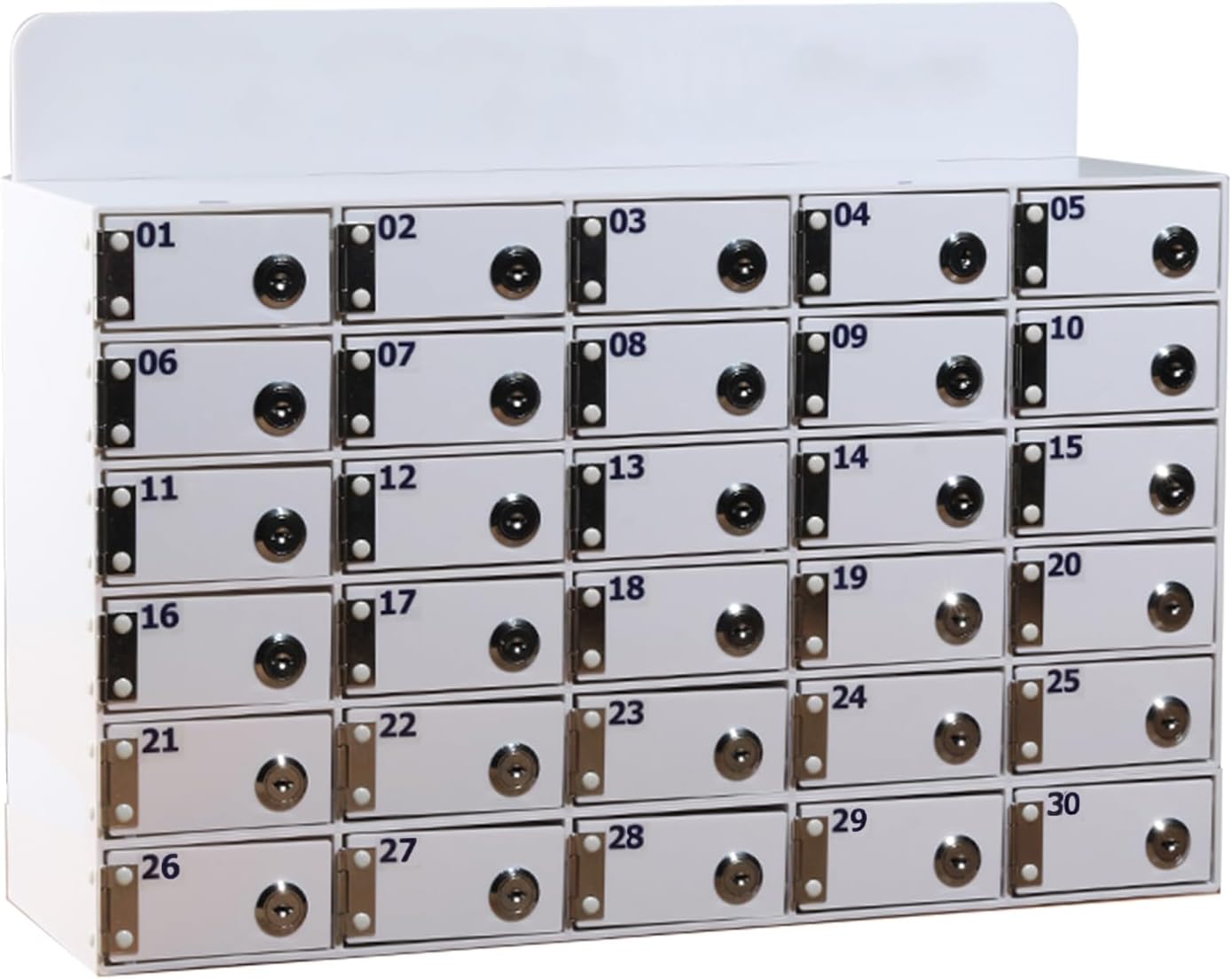 Armadietto portacellulari da 30 posti, materiale acrilico, colore bianco -  C92PAC30G